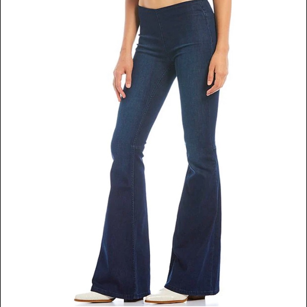 Free People Dark Wash Flare Jeans